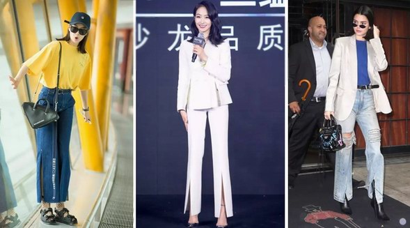 金小妹宋茜娜扎袁姍姍都鐘愛(ài)的開(kāi)衩褲究竟有什么魅力？！